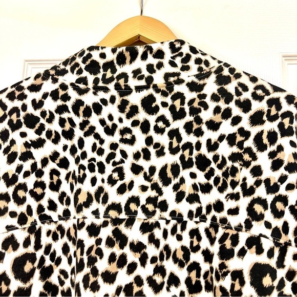 OLD NAVY French Terry Cinched-Hem 1/2-Zip Sưeatshirt leopard print women’s XL - Picture 8 of 10